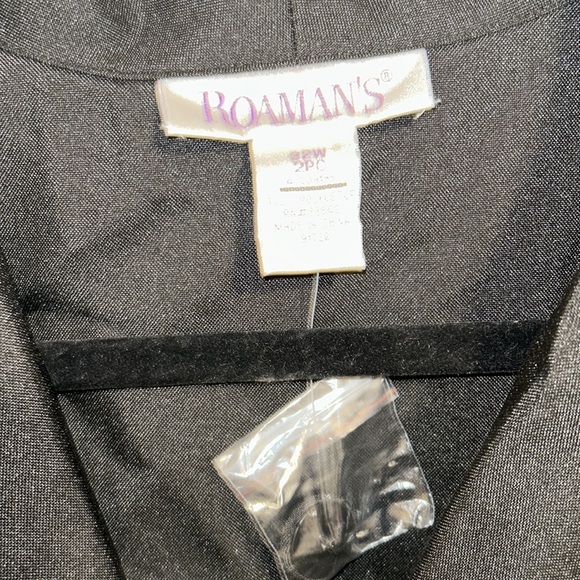 Roaman’s Black Button Down Dress Jacket Size 32W - Picture 2 of 7